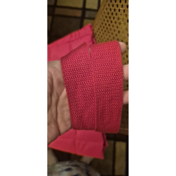 NWOT Jean Paul Gaultier Vibrant Red Travel Puffer Tote With Handle Gold Trim New - Picture 7 of 9